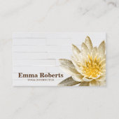 CARTE DE VISITE MANDALA LOTUS INSTRUCTEUR DE YOGA EN BOIS CUSTOMIS (Devant)