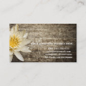CARTE DE VISITE MANDALA LOTUS INSTRUCTEUR YOGA EN BOIS CUSTOMISÉ (Dos)