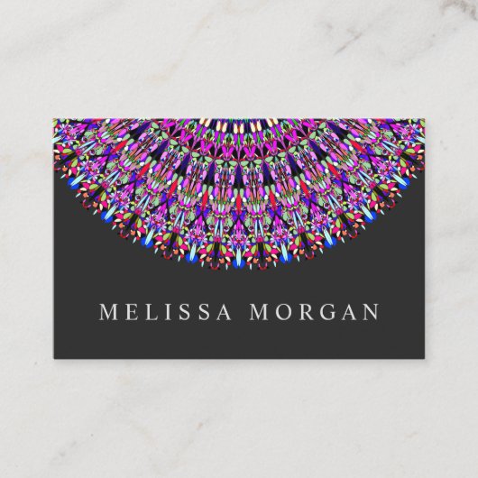 Carte De Visite Mandala magique coloré (Devant)