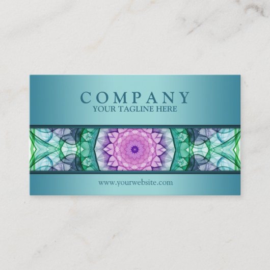 Carte De Visite Mandala moderne de nénuphar - mis à jour (Devant)