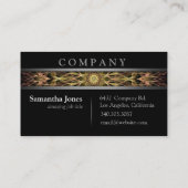 Carte De Visite Mandala moderne d'en cuivre d'or (Dos)