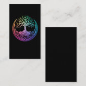 Carte De Visite Mandala Moon Reiki Master Yoga Médaille Arbre (Devant / Derrière)