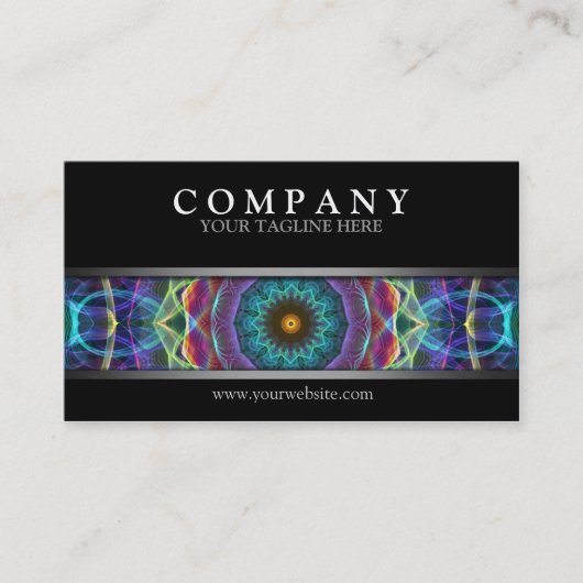 Carte De Visite Mandala multicolore moderne (Devant)