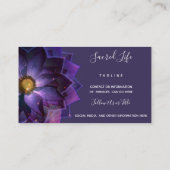 Carte De Visite Mandala mystique Fleur de Lotus | Nouvel âge (Dos)