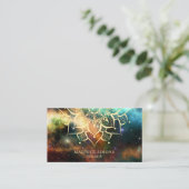 Carte De Visite Mandala Nebula Yoga Instructeur Yoga Enseignant Ze (Debout devant)