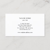 Carte De Visite Mandala noir blanc Lotus Flower (Dos)