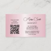 Carte De Visite Mandala noir rose brillant (Dos)