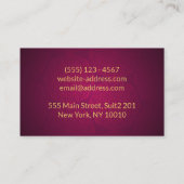 Carte De Visite Mandala ornement de pourpre élégant géométrique (Dos)