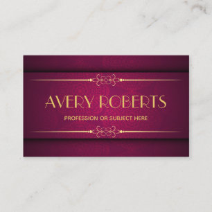 Carte De Visite Mandala ornement de pourpre élégant géométrique