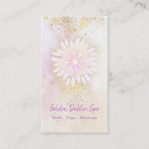 Carte De Visite *~* Mandala Peach Dahlia Pastel Lavender AP2