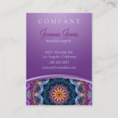 Carte De Visite Mandala pourpre de Lotus potelé (Dos)