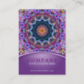 Carte De Visite Mandala pourpre de Lotus potelé (Devant)