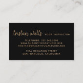 Carte De Visite Mandala Professional en bronze tendance (Dos)