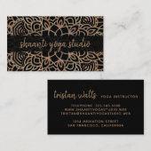 Carte De Visite Mandala Professional en bronze tendance (Devant / Derrière)