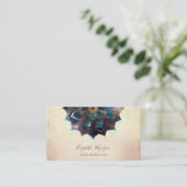 Carte De Visite Mandala professionnel élégant, Confetti Yoga (Debout devant)