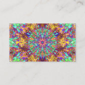 Carte De Visite Mandala Psychedelic Trippy Hippie Color Splash (Devant)