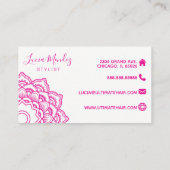 Carte De Visite Mandala rose (Dos)