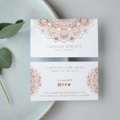 Carte De Visite Mandala rose-or tendance