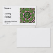 Carte De Visite Mandala rose posé de Lotus (Devant / Derrière)