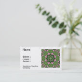 Carte De Visite Mandala rose posé de Lotus (Debout devant)