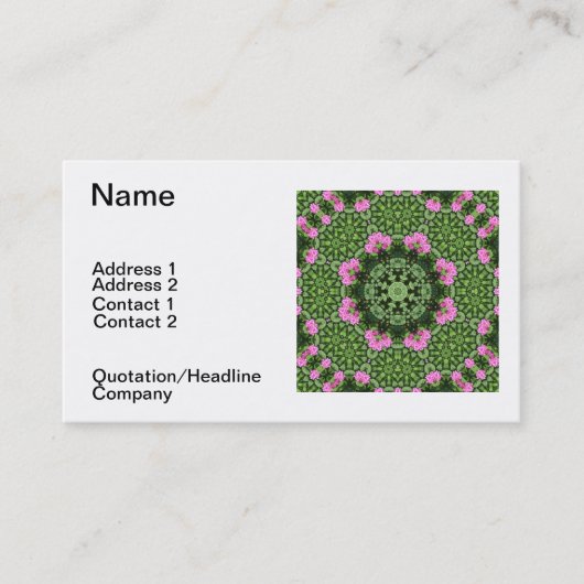 Carte De Visite Mandala rose posé de Lotus (Devant)