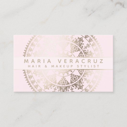 Carte De Visite Mandala solaire élégant Businesscards (Devant)