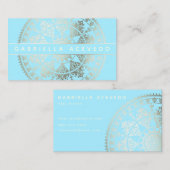 Carte De Visite Mandala solaire élégant Businesscards - couleur (Devant / Derrière)