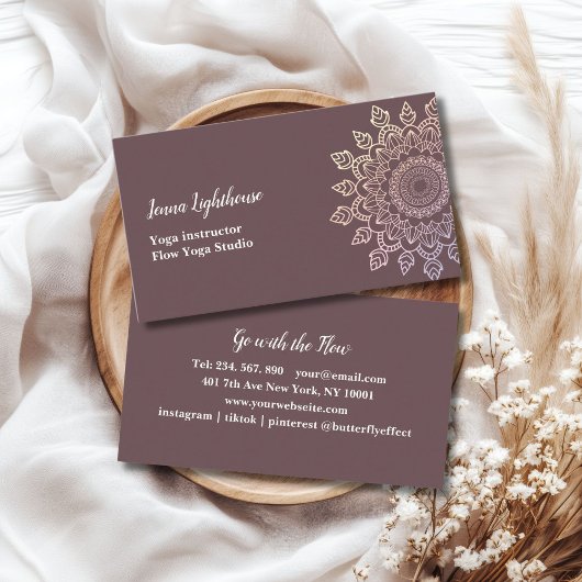 Carte De Visite mandala spécifique au client