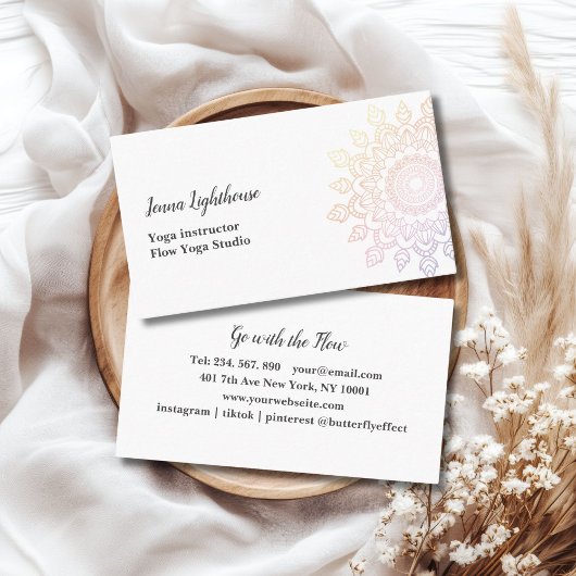 carte de visite mandala spécifique client