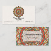 Carte De Visite Mandala sur la crème (Devant / Derrière)