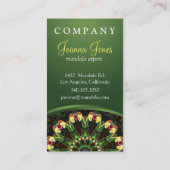 Carte De Visite Mandala tropical de Lotus (Dos)