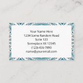 Carte De Visite Mandala Turquoise côtier et sable inspirée de l'oc (Dos)