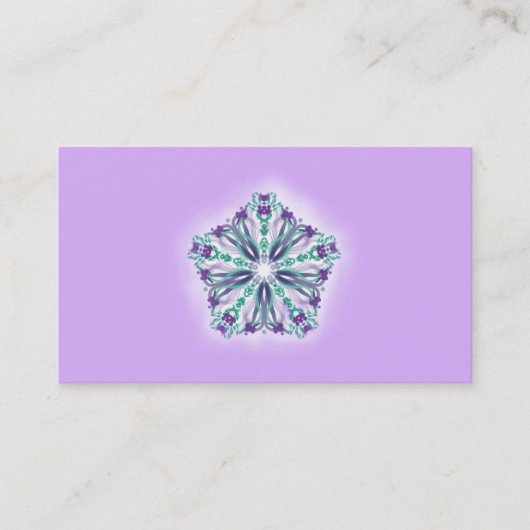 Carte De Visite Mandala turquoise pourpre de guérisseur d'étoile (Devant)
