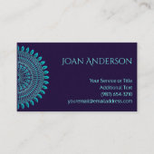 Carte De Visite Mandala turquoise souple (Devant)