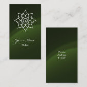 Carte De Visite Mandala vert (Devant / Derrière)