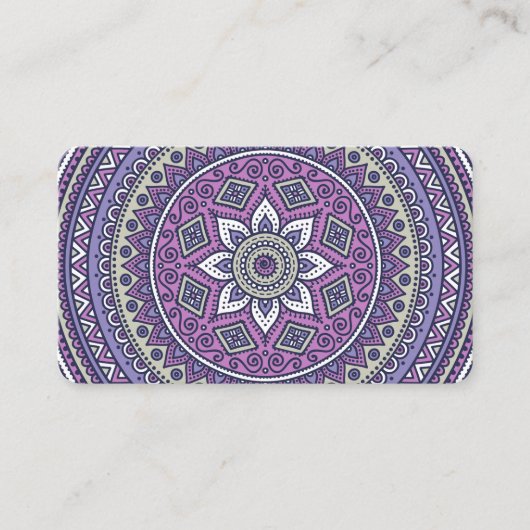 Carte De Visite Mandala violette assez unique (Devant)