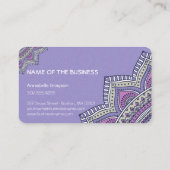 Carte De Visite Mandala violette assez unique (Dos)