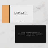 Carte De Visite Mandarine (Devant / Derrière)