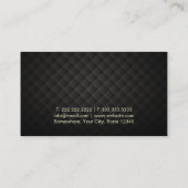 Carte De Visite Mandataire de guirlande d'or de monogramme (Dos)