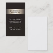 Carte De Visite Mandataire élégante simple de gris en métal (Devant / Derrière)