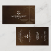 Carte De Visite Mandataire métallique classique d'or (Devant / Derrière)