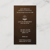 Carte De Visite Mandataire métallique classique d'or (Dos)