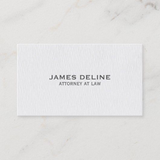 Carte De Visite Mandataire propre simple de blanc de texture (Devant)