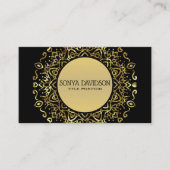 Carte De Visite Mandela en or métallique (Devant)