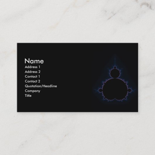 Carte De Visite Mandelbrot Set 10 (Devant)