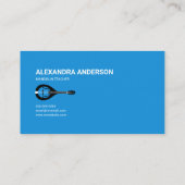 Carte De Visite Mandolin Teacher Blue (Dos)