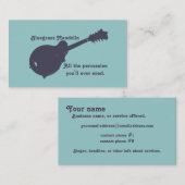 Carte De Visite Mandoline de Bluegrass - toute la percussion que (Devant / Derrière)