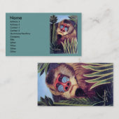 Carte De Visite Mandrill de Rousseau "dans la jungle" (circa 1909) (Devant / Derrière)