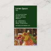 Carte De Visite Manège Dragon - Vert foncé (Dos)