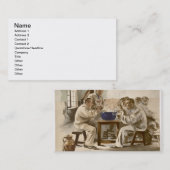 Carte De Visite Mangeant de la soupe aux casernes, de 'L'Estampe (Devant / Derrière)